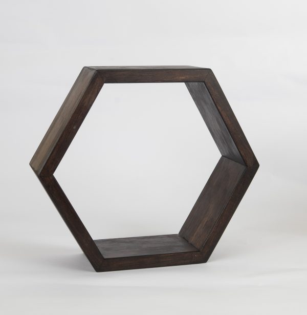 REPISA HEXAGONAL  COLOR CHOCOLATE  MODELO MAILEN - Imagen 2